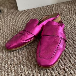 Free People hot pink mules
